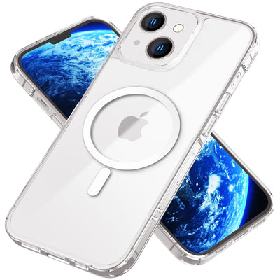 NALIA Transparentes Magnet Case für iPhone 14 Plus – MagPower System (MagSafe kompatibel) – LUMEX (Edle Glas-Optik, aber unzerbrechlich) – Marke aus Berlin Default Title NALIA Transparente Hülle