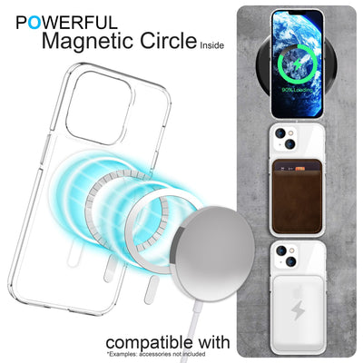 NALIA Transparentes Magnet Case für iPhone 14 Plus – MagPower System (MagSafe kompatibel) – LUMEX (Edle Glas-Optik, aber unzerbrechlich) – Marke aus Berlin Default Title NALIA Transparente Hülle