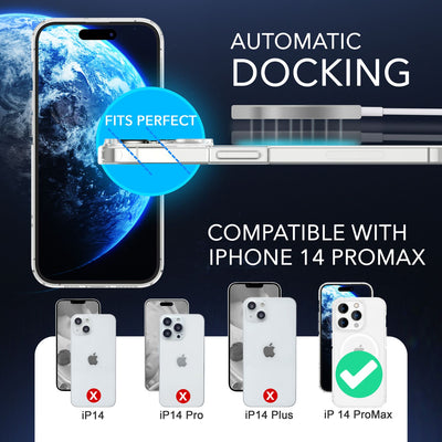NALIA Transparentes Magnet Case für iPhone 14 Pro Max – MagPower System (MagSafe kompatibel) – LUMEX (Edle Glas-Optik, aber unzerbrechlich) – Marke aus Berlin Default Title NALIA Transparente Hülle