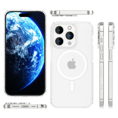 NALIA Transparentes Magnet Case für iPhone 14 Pro Max – MagPower System (MagSafe kompatibel) – LUMEX (Edle Glas-Optik, aber unzerbrechlich) – Marke aus Berlin Default Title NALIA Transparente Hülle
