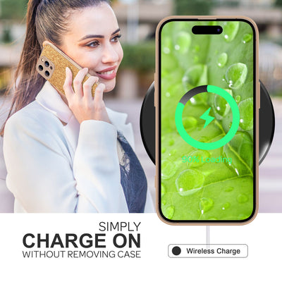 NALIA Schutzhülle mit Echt-Kork kompatibel mit iPhone 14 Pro Hülle, Natur-Kork Hellbraun Anti-Gelb Rutschfest Anti-Fingerabdruck, Harte Rückseite & Mattierter Silikon-Rand, Robuste Handyhülle Cover Default Title NALIA Protective Hülle