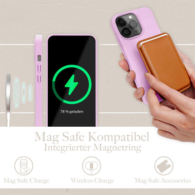 NALIA Handyhülle für iPhone 14 Pro Max – MagSafe kompatibel & Weizenstroh-Mix – ECOFIT (Pflanzenbasiert, Rutschfest & Matt) – Marke aus Berlin Lila NALIA Protective Hülle