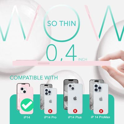 NALIA Magnet Silikonhülle für iPhone 14 – MagSafe kompatibel & Liquid Silicone – SLIQ (Soft-Touch Schutz & Mikrofaser Innen) – Marke aus Berlin Pink NALIA Protective Hülle