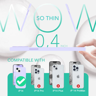 NALIA Magnet Silikonhülle für iPhone 14 – MagSafe kompatibel & Liquid Silicone – SLIQ (Soft-Touch Schutz & Mikrofaser Innen) – Marke aus Berlin Lila NALIA Protective Hülle