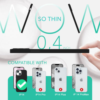 NALIA Magnet Silikonhülle für iPhone 14 – MagSafe kompatibel & Liquid Silicone – SLIQ (Soft-Touch Schutz & Mikrofaser Innen) – Marke aus Berlin Schwarz NALIA Protective Hülle