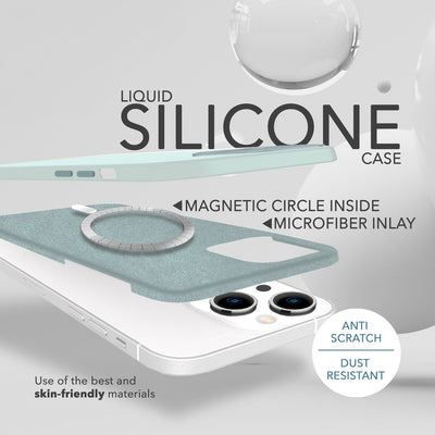NALIA Magnet Silikonhülle für iPhone 14 – MagSafe kompatibel & Liquid Silicone – SLIQ (Soft-Touch Schutz & Mikrofaser Innen) – Marke aus Berlin Grün NALIA Protective Hülle