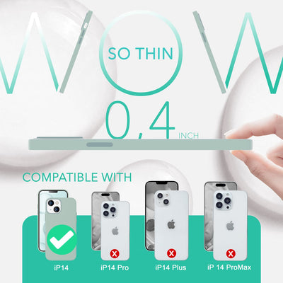NALIA Magnet Silikonhülle für iPhone 14 – MagSafe kompatibel & Liquid Silicone – SLIQ (Soft-Touch Schutz & Mikrofaser Innen) – Marke aus Berlin Grün NALIA Protective Hülle