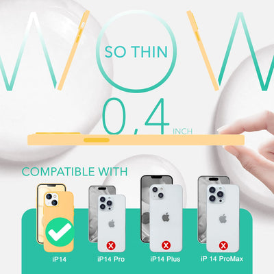 NALIA Magnet Silikonhülle für iPhone 14 – MagSafe kompatibel & Liquid Silicone – SLIQ (Soft-Touch Schutz & Mikrofaser Innen) – Marke aus Berlin Gelb NALIA Protective Hülle