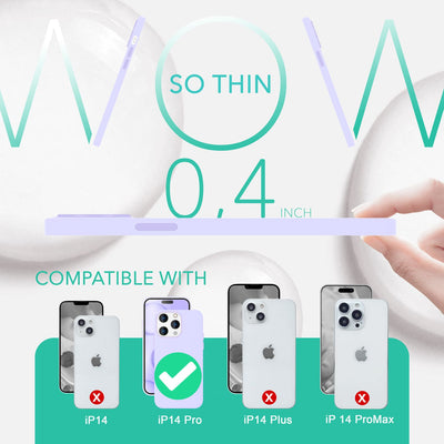 NALIA Magnet Silikonhülle für iPhone 14 Pro – MagSafe kompatibel & Liquid Silicone – SLIQ (Soft-Touch Schutz & Mikrofaser Innen) – Marke aus Berlin Lila NALIA Protective Hülle