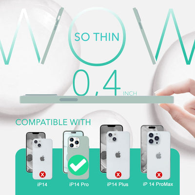 NALIA Magnet Silikonhülle für iPhone 14 Pro – MagSafe kompatibel & Liquid Silicone – SLIQ (Soft-Touch Schutz & Mikrofaser Innen) – Marke aus Berlin Grün NALIA Protective Hülle