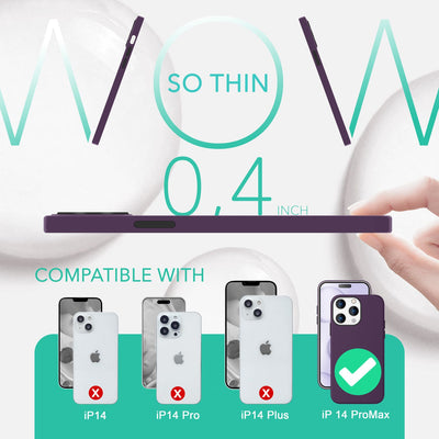 NALIA Magnet Silikonhülle für iPhone 14 Pro Max – MagSafe kompatibel & Liquid Silicone – SLIQ (Soft-Touch Schutz & Mikrofaser Innen) – Marke aus Berlin Burgunder NALIA Protective Hülle