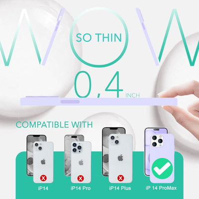 NALIA Magnet Silikonhülle für iPhone 14 Pro Max – MagSafe kompatibel & Liquid Silicone – SLIQ (Soft-Touch Schutz & Mikrofaser Innen) – Marke aus Berlin Lila NALIA Protective Hülle