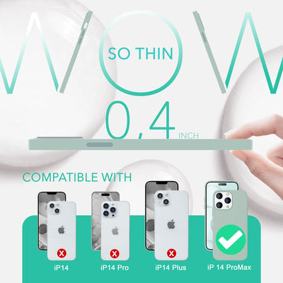 NALIA Magnet Silikonhülle für iPhone 14 Pro Max – MagSafe kompatibel & Liquid Silicone – SLIQ (Soft-Touch Schutz & Mikrofaser Innen) – Marke aus Berlin Grün NALIA Protective Hülle