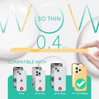 NALIA Magnet Silikonhülle für iPhone 14 Pro Max – MagSafe kompatibel & Liquid Silicone – SLIQ (Soft-Touch Schutz & Mikrofaser Innen) – Marke aus Berlin Gelb NALIA Protective Hülle