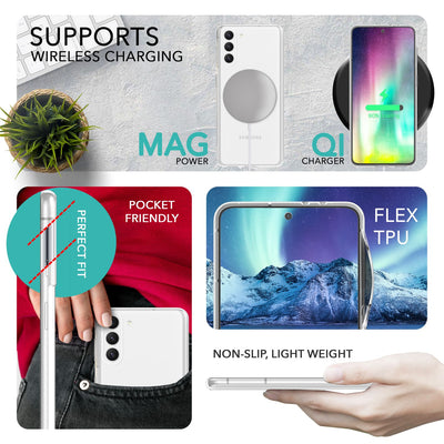 NALIA Transparente Silikonhülle für Samsung Galaxy S23 Plus – Anti-Gelb & Rutschfest – GLAZE (Handyhülle Kristallklar, Schlank & Stoßfest) – Marke aus Berlin Default Title NALIA Transparente Hülle
