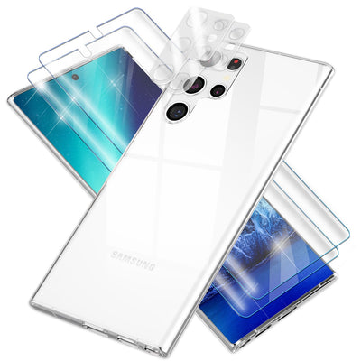 NALIA Transparente Silikonhülle für Samsung Galaxy S23 Ultra – Anti-Gelb & Rutschfest – GLAZE (Handyhülle Kristallklar, Schlank & Stoßfest) – Marke aus Berlin Default Title NALIA Transparente Hülle