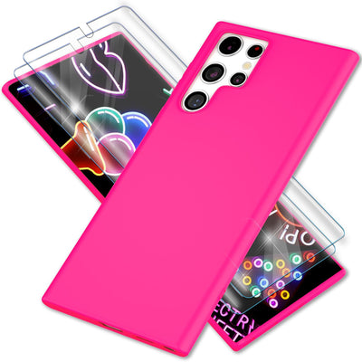 NALIA Neon Silikonhülle für Samsung Galaxy S23 Ultra – Soft-Touch & Signal-Neon – NEONSHOCK (Matte Schutzhülle) – Marke aus Berlin Pink NALIA Neon Hülle