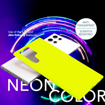 NALIA Neon Silikonhülle für Samsung Galaxy S23 Ultra – Soft-Touch & Signal-Neon – NEONSHOCK (Matte Schutzhülle) – Marke aus Berlin Gelb NALIA Neon Hülle