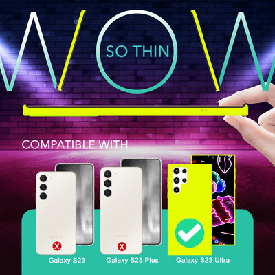 NALIA Neon Silikonhülle für Samsung Galaxy S23 Ultra – Soft-Touch & Signal-Neon – NEONSHOCK (Matte Schutzhülle) – Marke aus Berlin Gelb NALIA Neon Hülle
