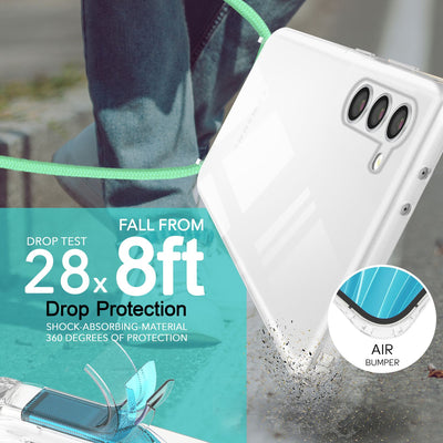 NALIA Handykette für Samsung Galaxy S23 – Transparentes Hybrid-Case & Band – HANGIT PRO (Anti-Gelb Rückseite & Verstellbar) – Marke aus Berlin Mint-Grün NALIA Transparente Hülle