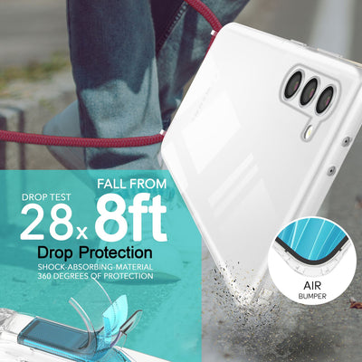 NALIA Handykette für Samsung Galaxy S23 Plus – Transparentes Hybrid-Case & Band – HANGIT PRO (Anti-Gelb Rückseite & Verstellbar) – Marke aus Berlin Rot NALIA Transparente Hülle