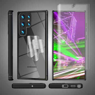 NALIA Handyhülle für Samsung Galaxy S23 Ultra – Transparentes Hardcase & Schwarzer Bumper – PROVA (Vergilbungsfrei & Stoßfest) – Marke aus Berlin Default Title NALIA Protective Hülle
