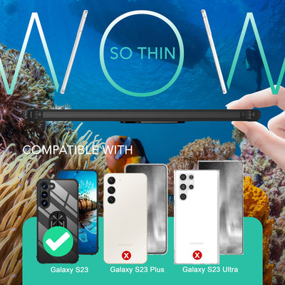 NALIA Ringhülle für Samsung Galaxy S23 – Für Magnethalter & 360° Stand – VAULT (Kristallklare Rückseite & Stoßfester Silikon-Rahmen) – Marke aus Berlin Default Title NALIA Protective Hülle