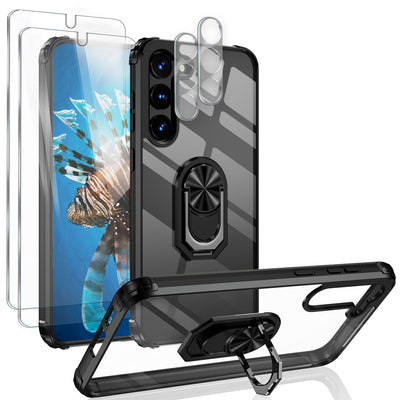 NALIA Ringhülle für Samsung Galaxy S23 Plus – Für Magnethalter & 360° Stand – VAULT (Kristallklare Rückseite & Stoßfester Silikon-Rahmen) – Marke aus Berlin Default Title NALIA Protective Hülle