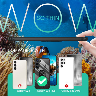 NALIA Ringhülle für Samsung Galaxy S23 Plus – Für Magnethalter & 360° Stand – VAULT (Kristallklare Rückseite & Stoßfester Silikon-Rahmen) – Marke aus Berlin Default Title NALIA Protective Hülle