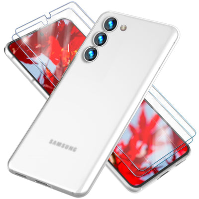 NALIA Ultra Slim Hardcase für Samsung Galaxy S23 – Matt & 0.3mm Dünn – PHANTOM (Dünnes Cover & Kamera-Vollschutz) – Marke aus Berlin Weiß Transparent NALIA SlimFit Hülle