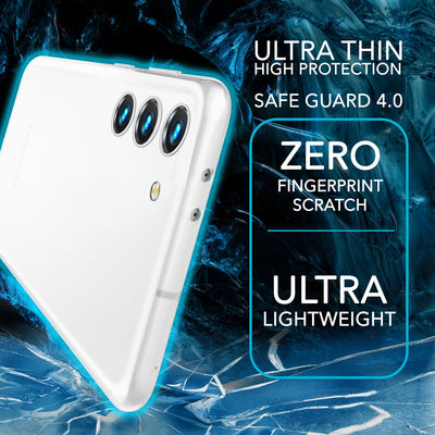 NALIA Ultra Slim Hardcase für Samsung Galaxy S23 Plus – Matt & 0.3mm Dünn – PHANTOM (Dünnes Cover & Kamera-Vollschutz) – Marke aus Berlin Weiß Transparent NALIA SlimFit Hülle