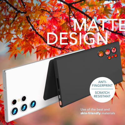 NALIA Ultra Slim Hardcase für Samsung Galaxy S23 Ultra – Matt & 0.3mm Dünn – PHANTOM (Dünnes Cover & Kamera-Vollschutz) – Marke aus Berlin Schwarz NALIA SlimFit Hülle