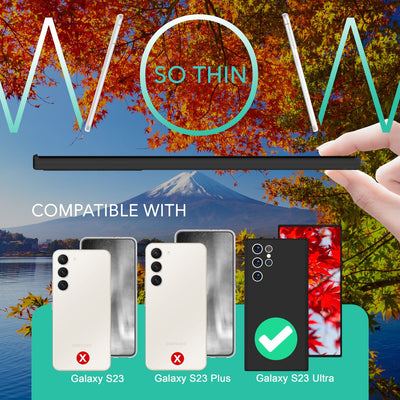 NALIA Ultra Slim Hardcase für Samsung Galaxy S23 Ultra – Matt & 0.3mm Dünn – PHANTOM (Dünnes Cover & Kamera-Vollschutz) – Marke aus Berlin Schwarz NALIA SlimFit Hülle