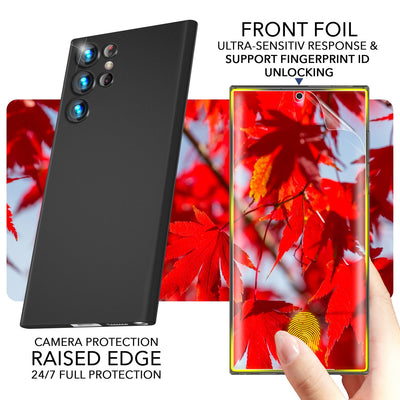 NALIA Ultra Slim Hardcase für Samsung Galaxy S23 Ultra – Matt & 0.3mm Dünn – PHANTOM (Dünnes Cover & Kamera-Vollschutz) – Marke aus Berlin Schwarz NALIA SlimFit Hülle