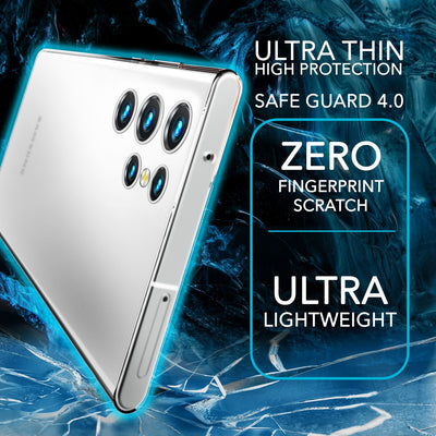 NALIA Ultra Slim Hardcase für Samsung Galaxy S23 Ultra – Matt & 0.3mm Dünn – PHANTOM (Dünnes Cover & Kamera-Vollschutz) – Marke aus Berlin Weiß Transparent NALIA SlimFit Hülle