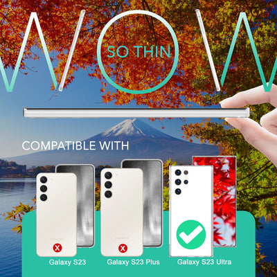 NALIA Ultra Slim Hardcase für Samsung Galaxy S23 Ultra – Matt & 0.3mm Dünn – PHANTOM (Dünnes Cover & Kamera-Vollschutz) – Marke aus Berlin Weiß Transparent NALIA SlimFit Hülle