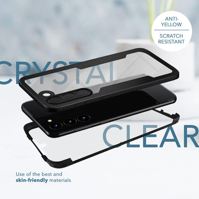 NALIA 360° Hülle für Samsung Galaxy S23 – Vergilbungsfrei & Rutschfester Matt-Rahmen – SURROUND (Full-Body Case mit Kameraschutz) – Marke aus Berlin Default Title NALIA Protective Hülle