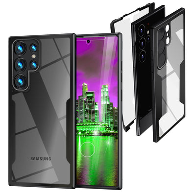 Klare 360 Grad Hybrid Hülle für Samsung Galaxy S23 Ultra, Schutz-Rahmen Schwarz Default Title NALIA Protective Hülle