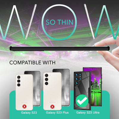 Klare 360 Grad Hybrid Hülle für Samsung Galaxy S23 Ultra, Schutz-Rahmen Schwarz Default Title NALIA Protective Hülle