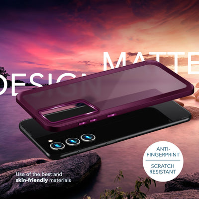 NALIA Matte Handyhülle für Samsung Galaxy S23 Plus – Stoßfester Silikon-Rahmen & Semi-Transparent – FUZION (Anti-Fingerprint Case) – Marke aus Berlin Rot NALIA Protective Hülle
