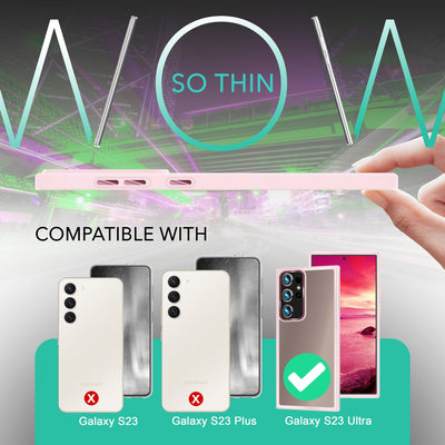 NALIA Matte Handyhülle für Samsung Galaxy S23 Ultra – Stoßfester Silikon-Rahmen & Semi-Transparent – FUZION (Anti-Fingerprint Case) – Marke aus Berlin Rosa NALIA Protective Hülle