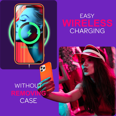 NALIA Neon Silikonhülle für iPhone 15 Pro Max – Soft-Touch & Signal-Neon – NEONSHOCK (Matte Schutzhülle) – Marke aus Berlin Orange NALIA Protective Hülle