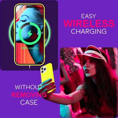 NALIA Neon Silikonhülle für iPhone 15 Pro Max – Soft-Touch & Signal-Neon – NEONSHOCK (Matte Schutzhülle) – Marke aus Berlin Gelb NALIA Protective Hülle