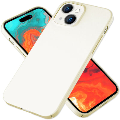 NALIA Ultra Slim Hardcase für iPhone 15 – Anti-Fingerabdruck & 0.5mm Dünn – PUREFIT (Matt & Leicht) – Marke aus Berlin Creme Beige NALIA SlimFit Hülle