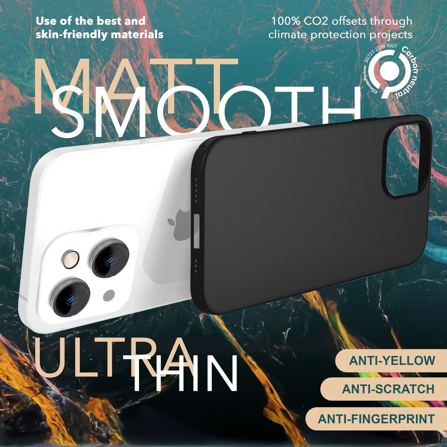 Dünne 0,5mm Hülle für iPhone 15 Plus Hard Case Ultra Slim Handyhülle Schutzhülle