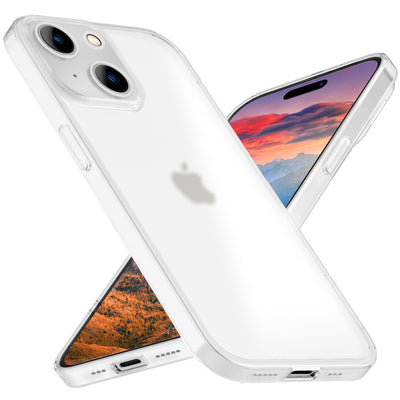 NALIA Ultra Slim Hardcase für iPhone 15 – Matt-Transparent & 0.3mm Dünn – PHANTOM (Dünnes Cover & Kamera-Vollschutz) – Marke aus Berlin Weiß NALIA SlimFit Hülle