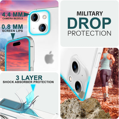 NALIA Ultra Slim Hardcase für iPhone 15 – Matt-Transparent & 0.3mm Dünn – PHANTOM (Dünnes Cover & Kamera-Vollschutz) – Marke aus Berlin Weiß NALIA SlimFit Hülle