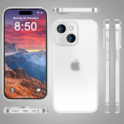 NALIA Ultra Slim Hardcase für iPhone 15 Plus – Matt-Transparent & 0.3mm Dünn – PHANTOM (Dünnes Cover & Kamera-Vollschutz) – Marke aus Berlin Weiß NALIA SlimFit Hülle