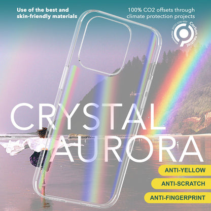 Hülle aus Glas für iPhone 15 Plus Regenbogen Handyhülle Klar Schutz Hard Case