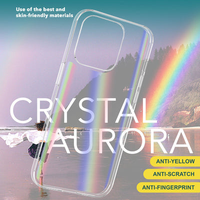 NALIA Transparente Glashülle für iPhone 15 Pro – Holografischer Prisma-Effekt (Regenbogen Schimmer) – 9H Hartglas & Anti-Gelb – AURORA – Marke aus Berlin Default Title NALIA Protective Hülle
